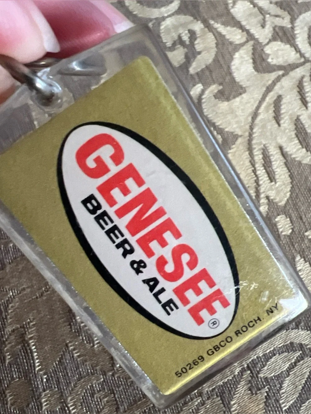 Vintage Genesee Beer And Ale Beer Keychain Breweriana